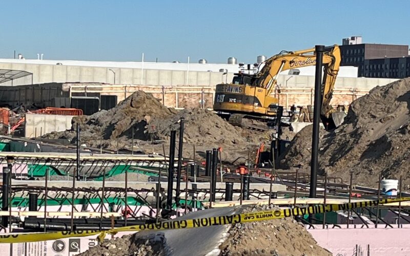Thomas Jefferson HS Field Construction with Crane photo by NYC Newswire