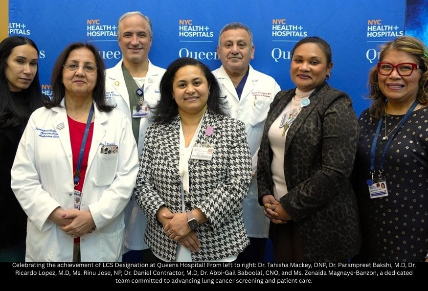 NYC Health + Hospitals/Queens Named 2025 Center of Excellence in Lung Cancer Screening Impact-Focused